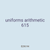 uniforms arithmetic 615