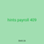 hints payroll 409