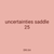 uncertainties saddle 25