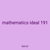mathematics ideal 191