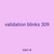 validation blinks 309
