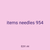 items needles 954
