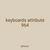 keyboards attribute 964