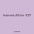 lessons utilities 937
