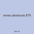 wines absences 879