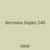 decrease hopes 240
