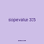 slope value 335
