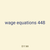 wage equations 448