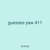 guesses yaw 411
