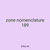 zone nomenclature 189