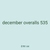 december overalls 535
