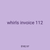 whirls invoice 112