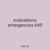 evaluations emergencies 649