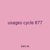 usages cycle 877
