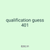 qualification guess 401