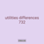 utilities differences 732