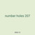 number holes 207
