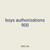boys authorizations 900