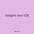 integers zero 628