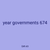 year governments 674