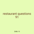 restaurant questions 91