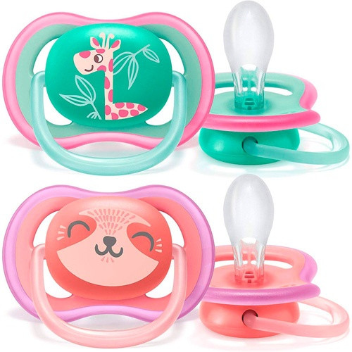 Chupete silicona avent ultra air animals 0-6 m