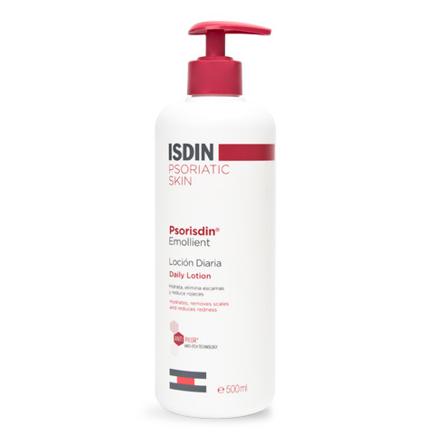 Isdin psoriatic skin psorisdin loción emoliente diaria 500 mL