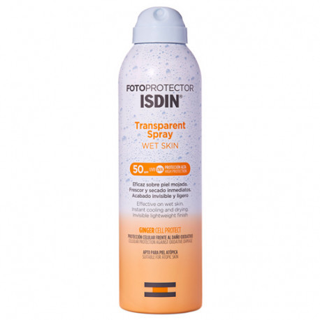 Fotoprotector isdin transparent spray wet skin SPF 50