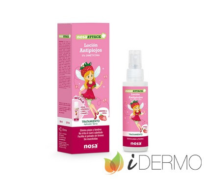 Nosa loción antipiojos 5% dimeticona aroma fresa