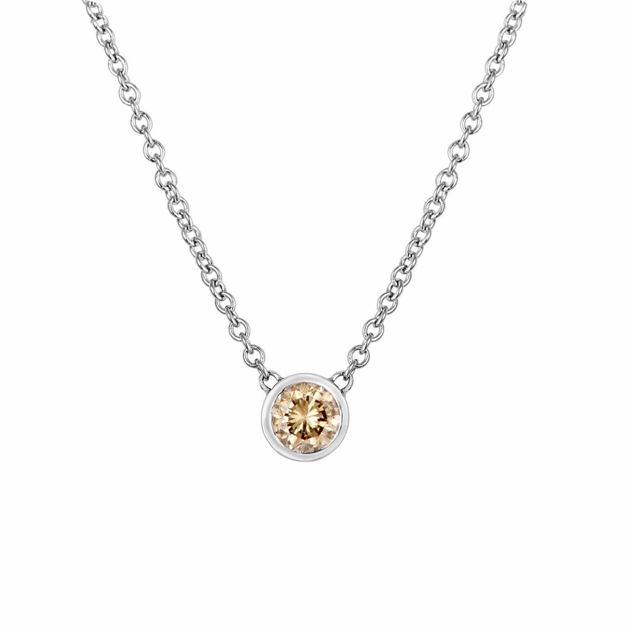 Elsa Peretti® Diamonds by the Yard® pendant in 18k rose gold with a round  brilliant diamond. | Tiffany & Co.