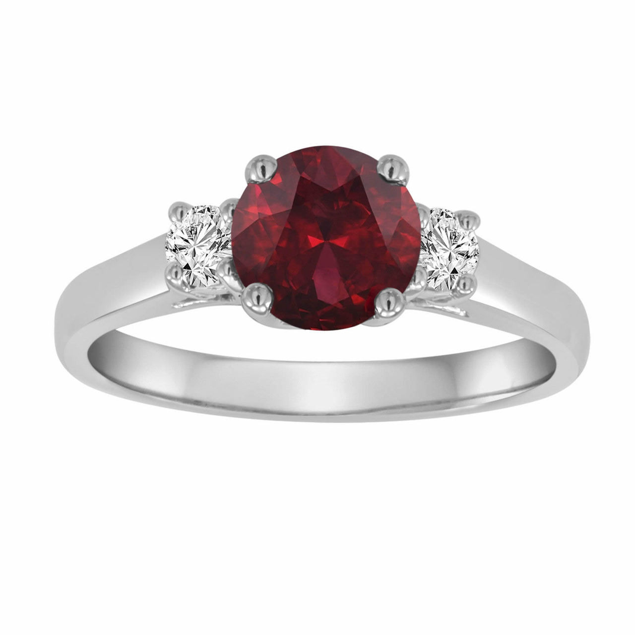 gold ring with garnet stone