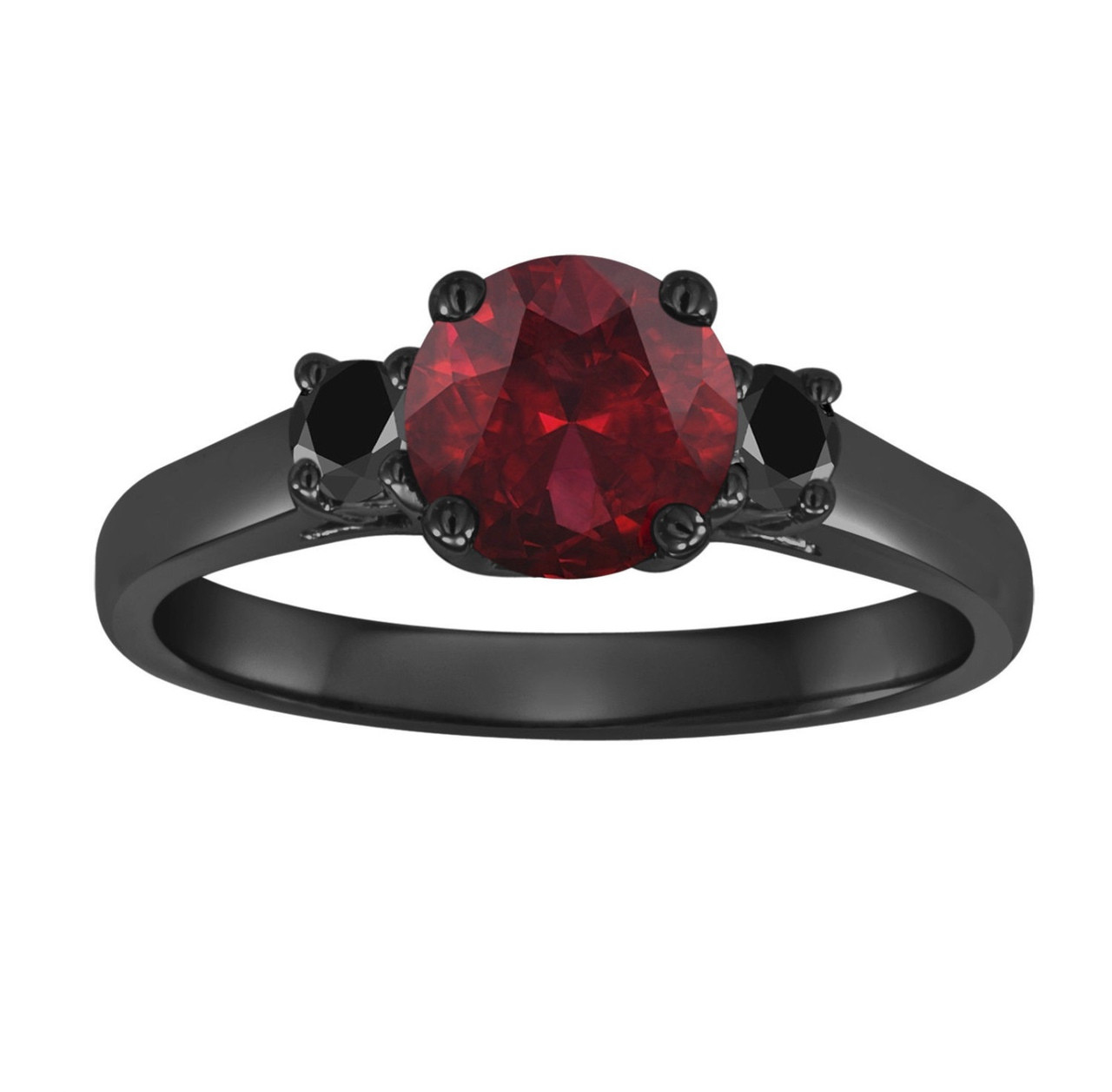6.74ct Imperial Zircon and Garnet Ring in 18k Yellow Gold - Moriartys Gem  Art