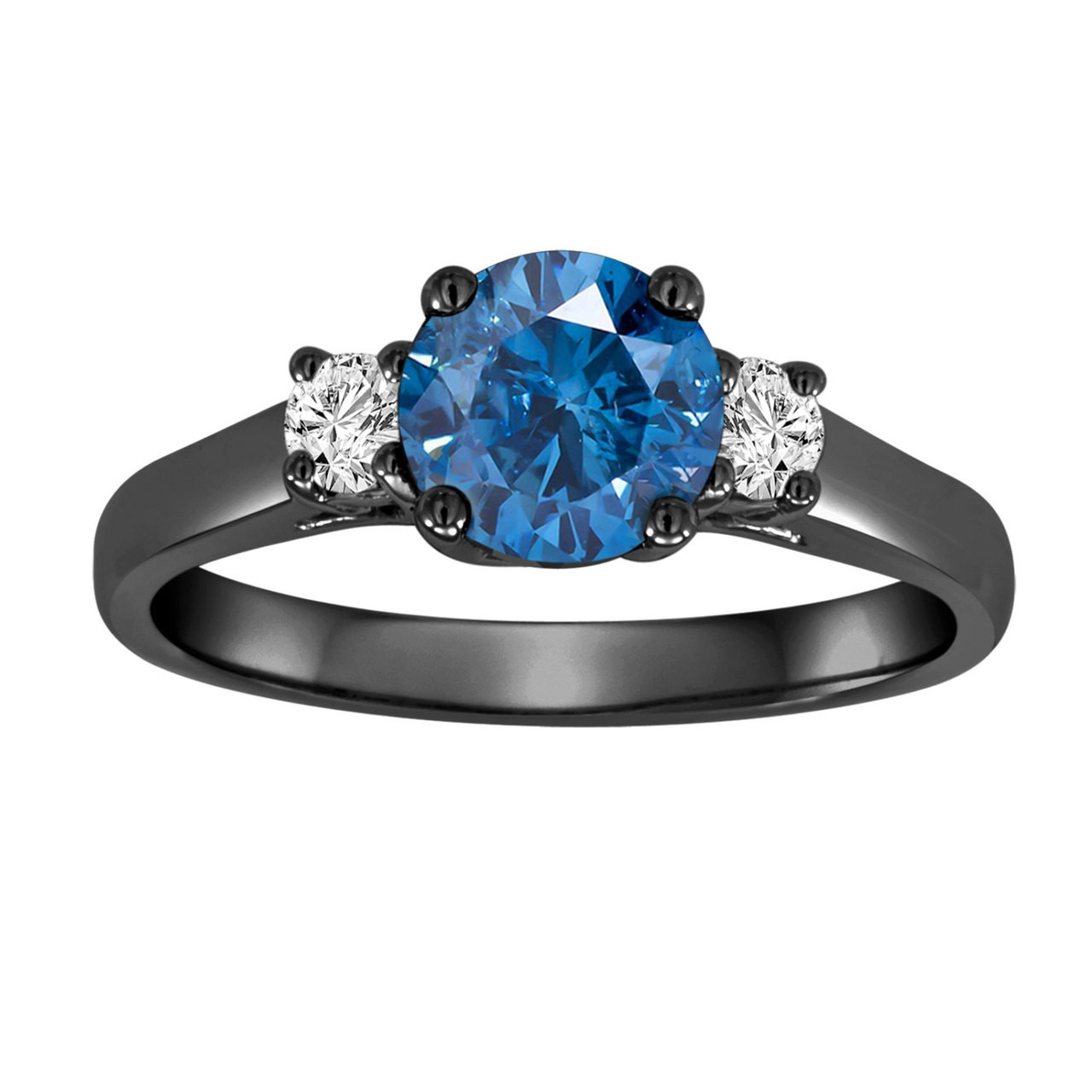Caravaggio 14K White Gold 1.25 Ct Light Blue Sapphire Diamond Engagement  Ring Wedding Band Set R623S-14KWGDNLBS | Art Masters Jewelry