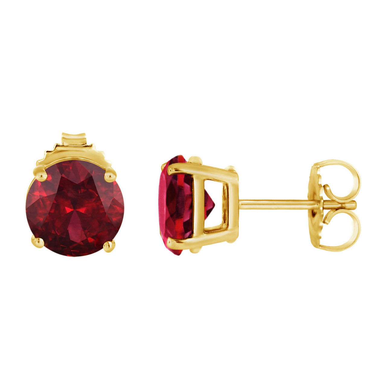 Garnet Stud Earrings 14K White Gold | Kay Outlet