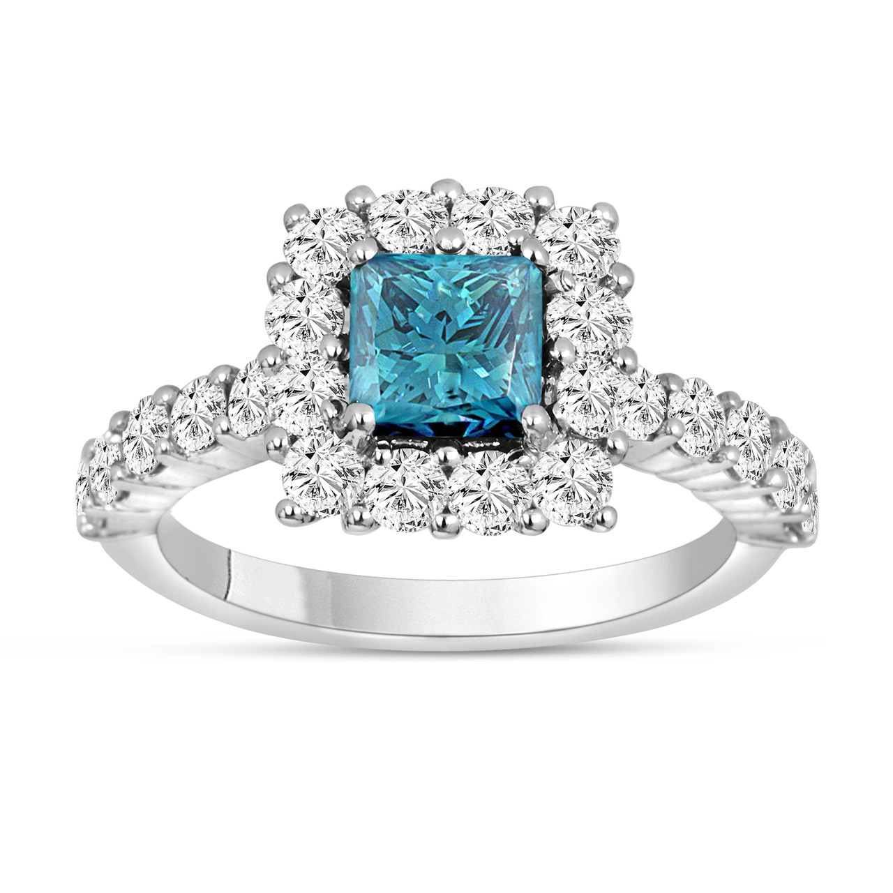 Morganite & Diamond Engagement Ring 14K White Gold 1.24 Carat Pave Set  HandMade Certified Halo