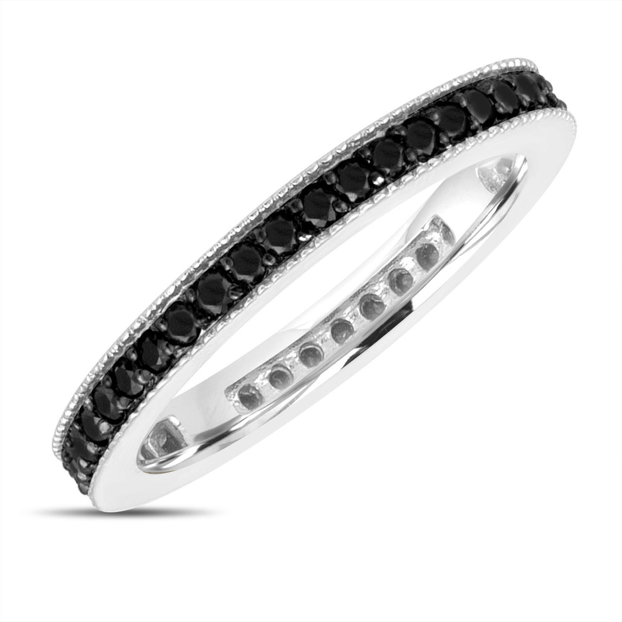 black and white diamond anniversary band