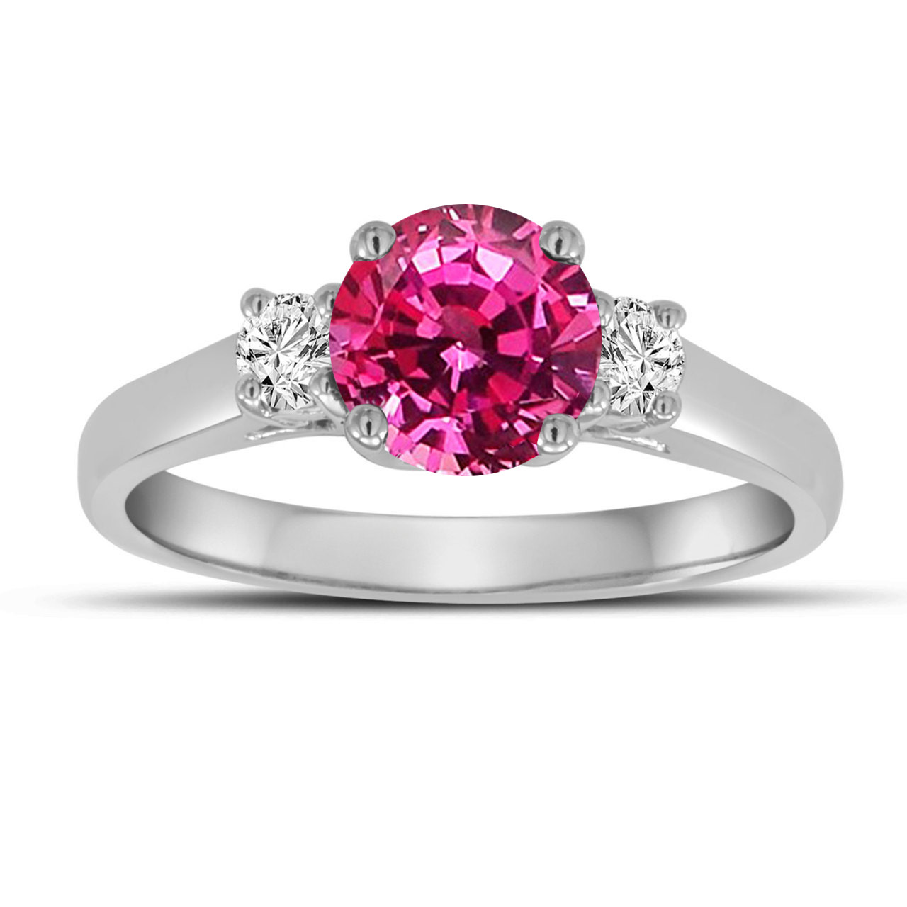 pink sapphire and diamond engagement rings uk