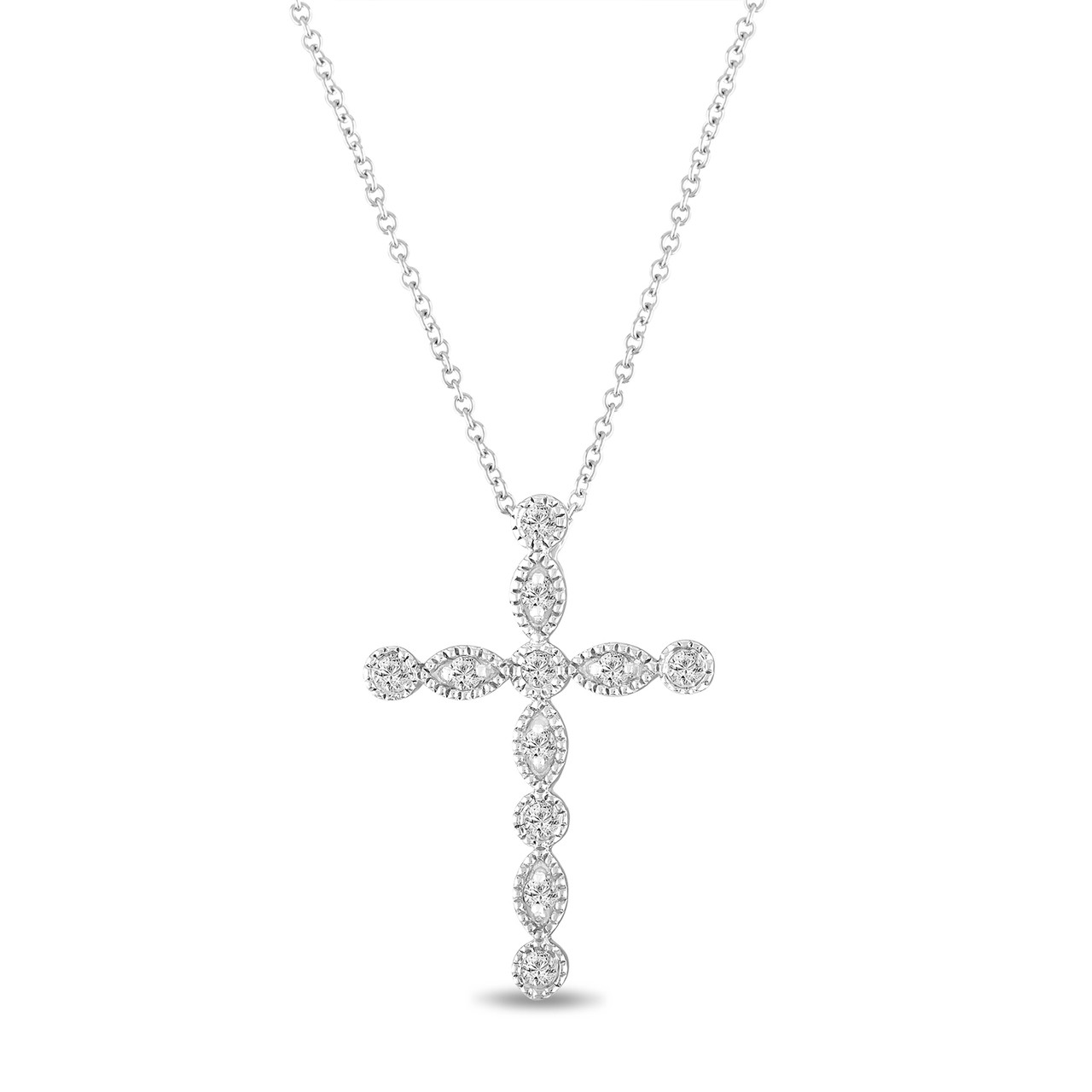 Womens 1 CT. T.W. Diamond Cross Pendant Necklace in 10K or 14K Gold, Color:  Yellow - JCPenney