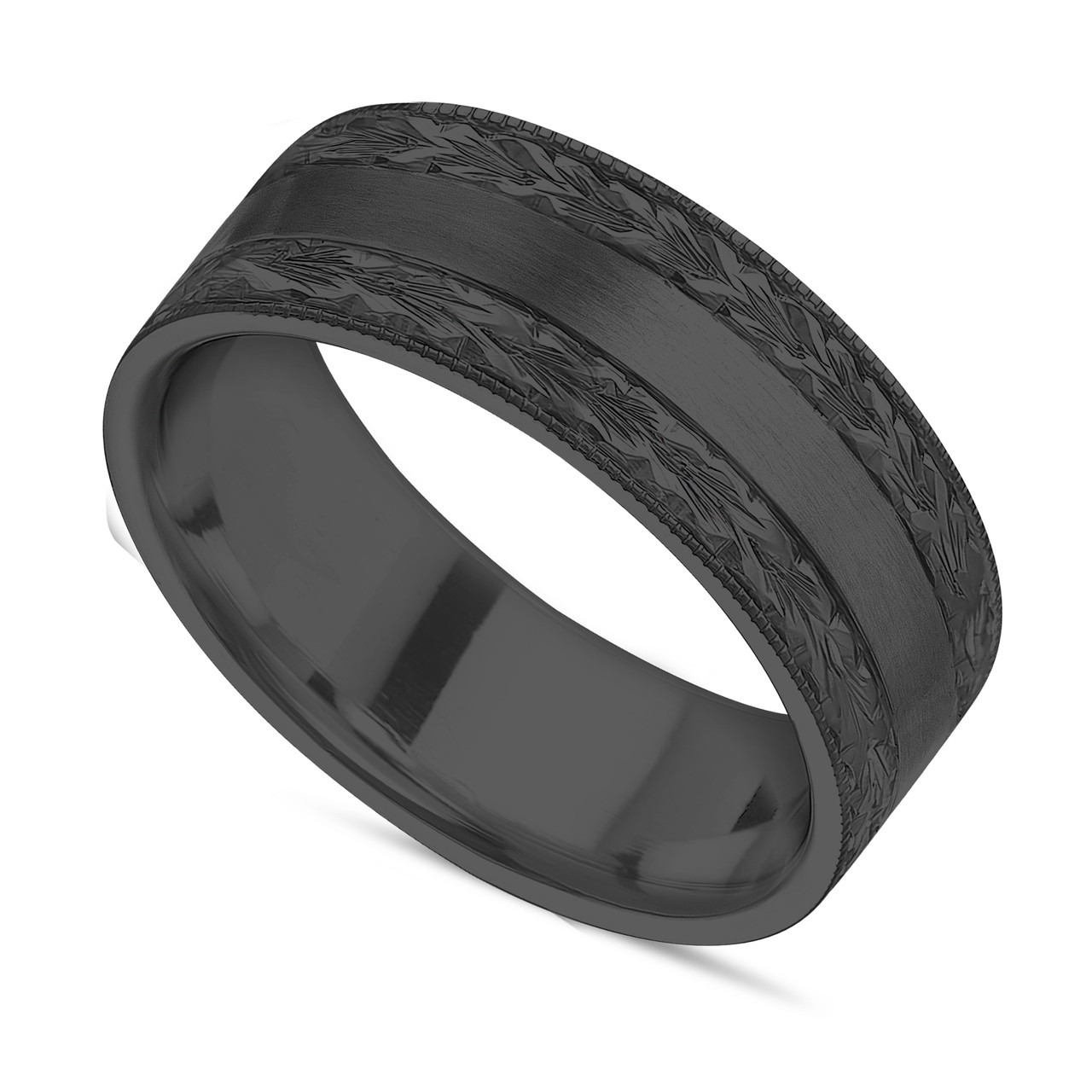 Vintage Style Wedding Band, Men's Wedding Ring Hand ...