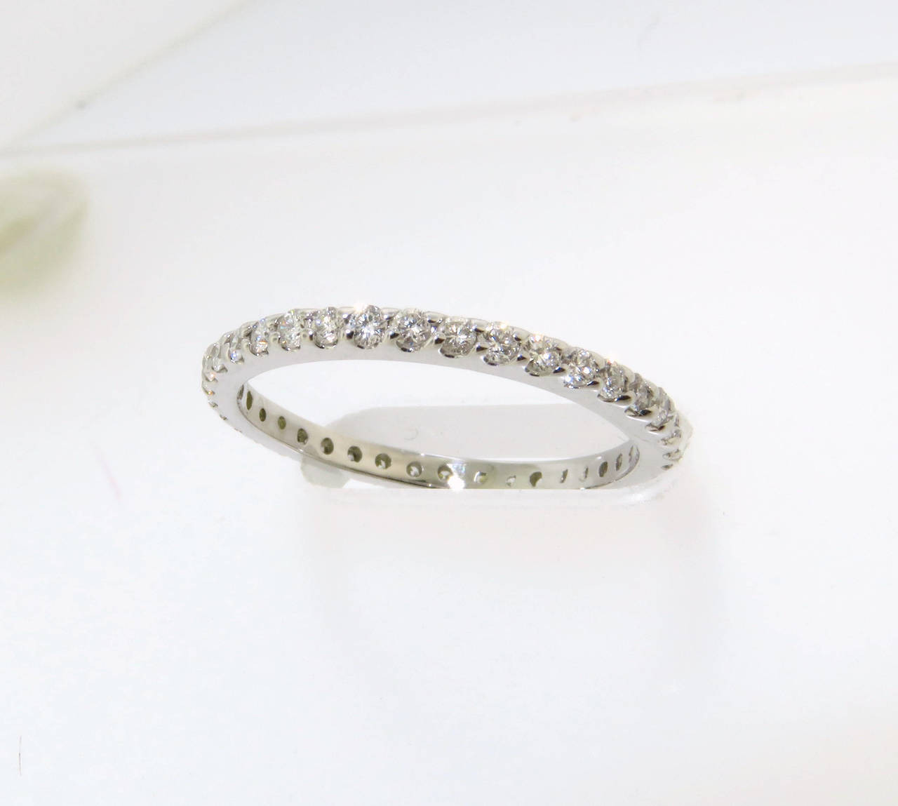 0.56 Carat Diamond Eternity Ring, Pave Wedding Band, Womens Anniversary ...