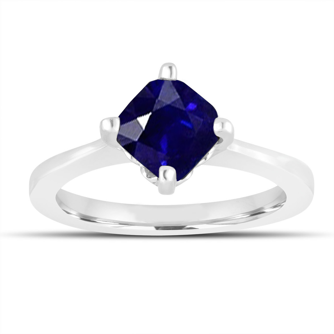 1 75 Carat Sapphire Engagement Ring Cushion Cut Bridal Ring