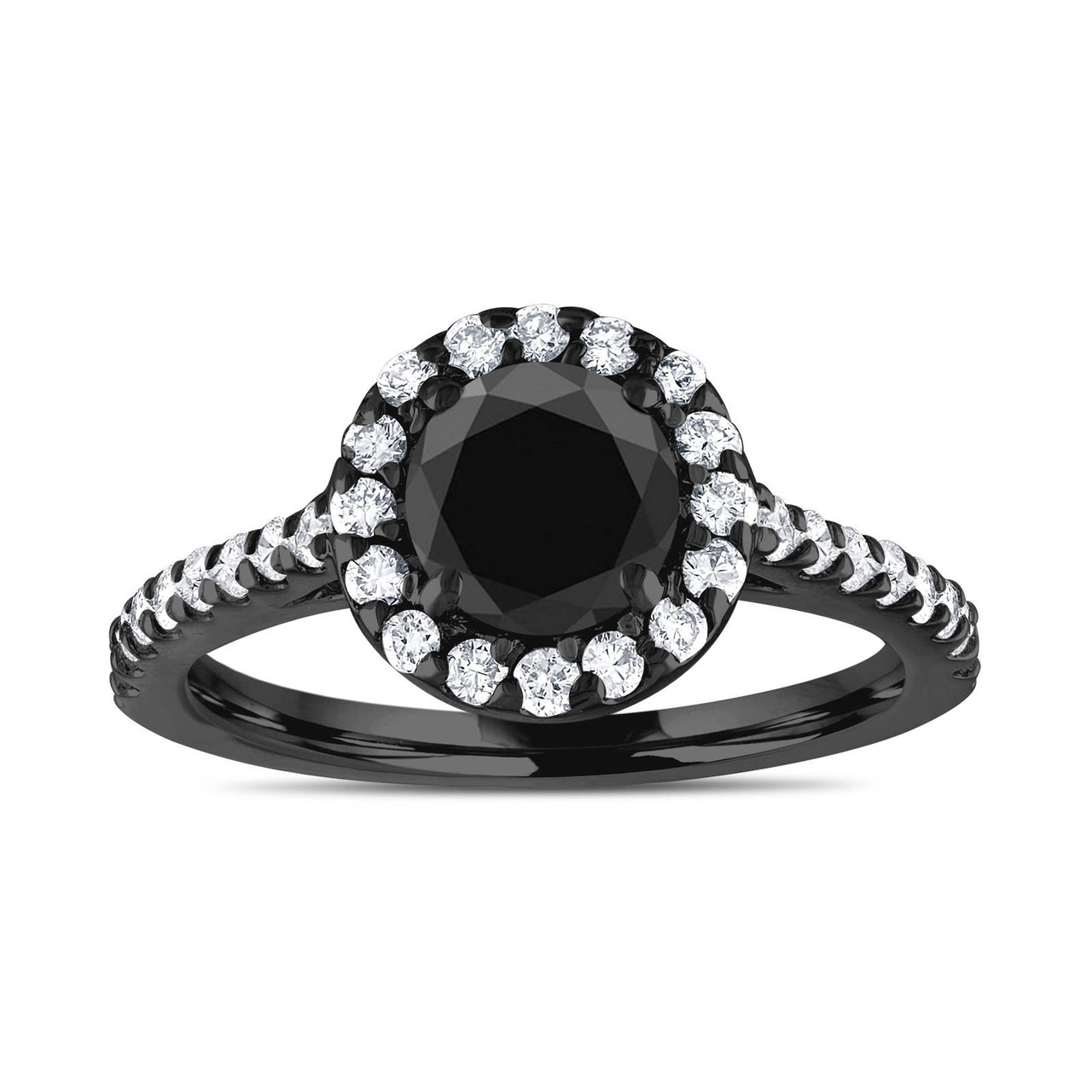 18k black diamond ring Clearance