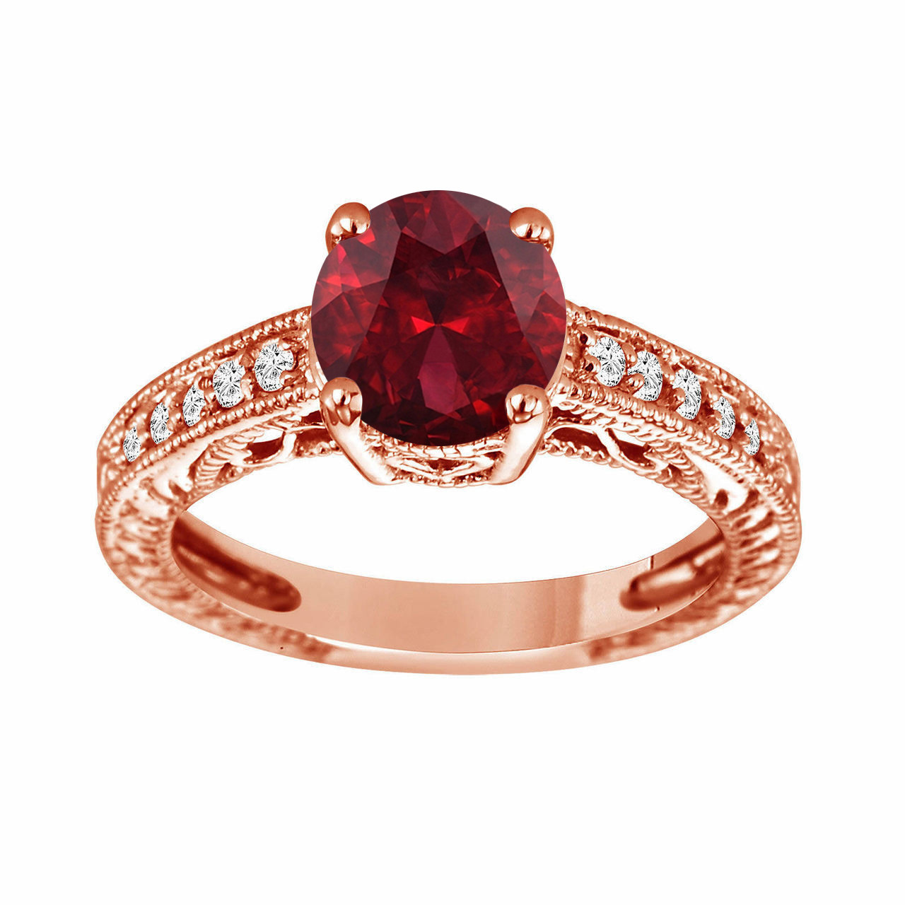 Garnet G Ring Size In Numbers Emerald Cut Garnet Ring In 14kt