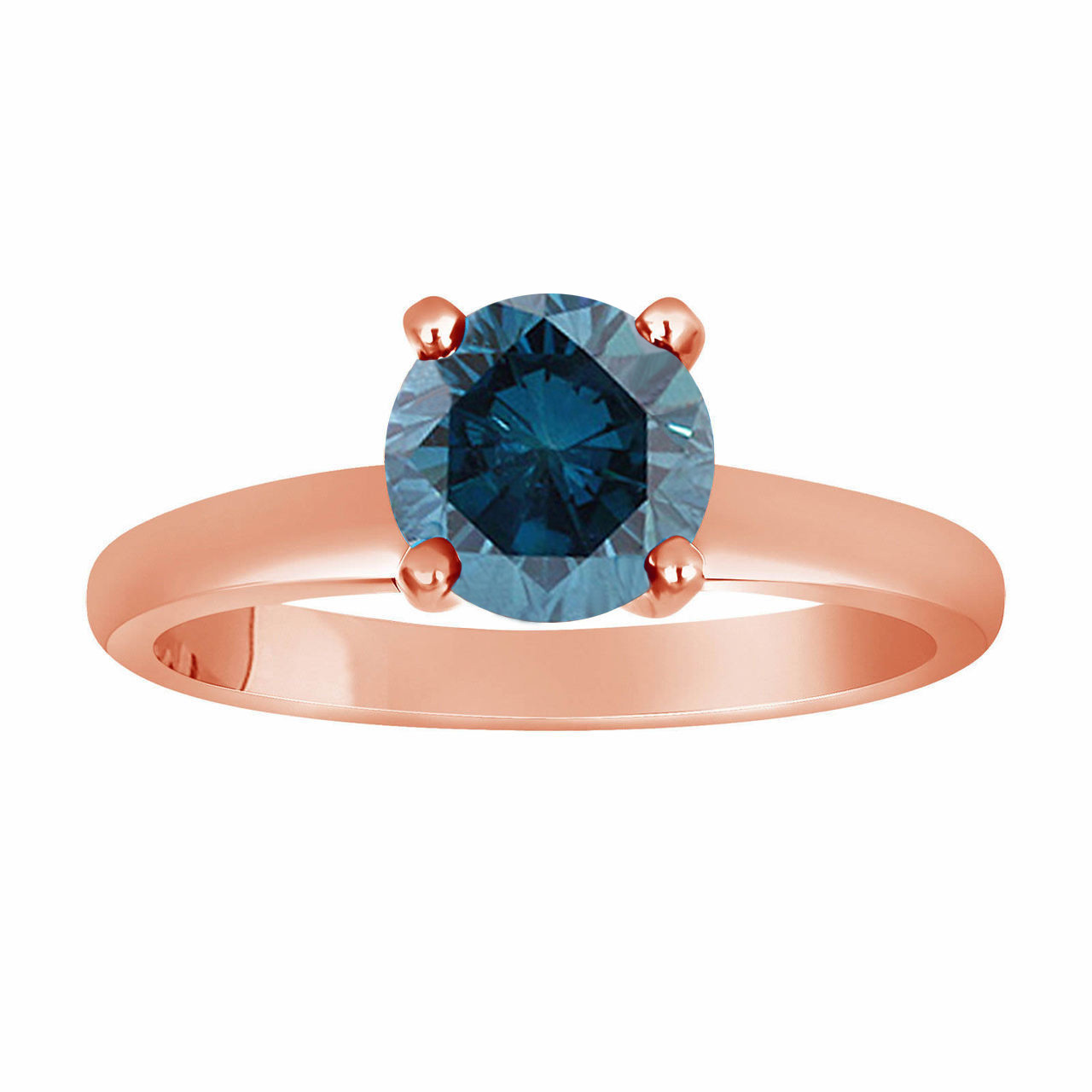 GIA Certified Natural Fancy Blue Diamond Ring 14K Solid Gold .52tcw Co –  gemcitygems.com