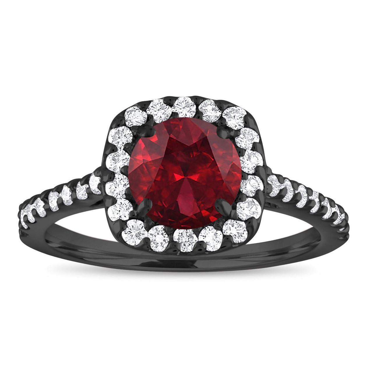 Vintage 14K Gold Solitaire Trillion Cut Garnet Ring – Boylerpf