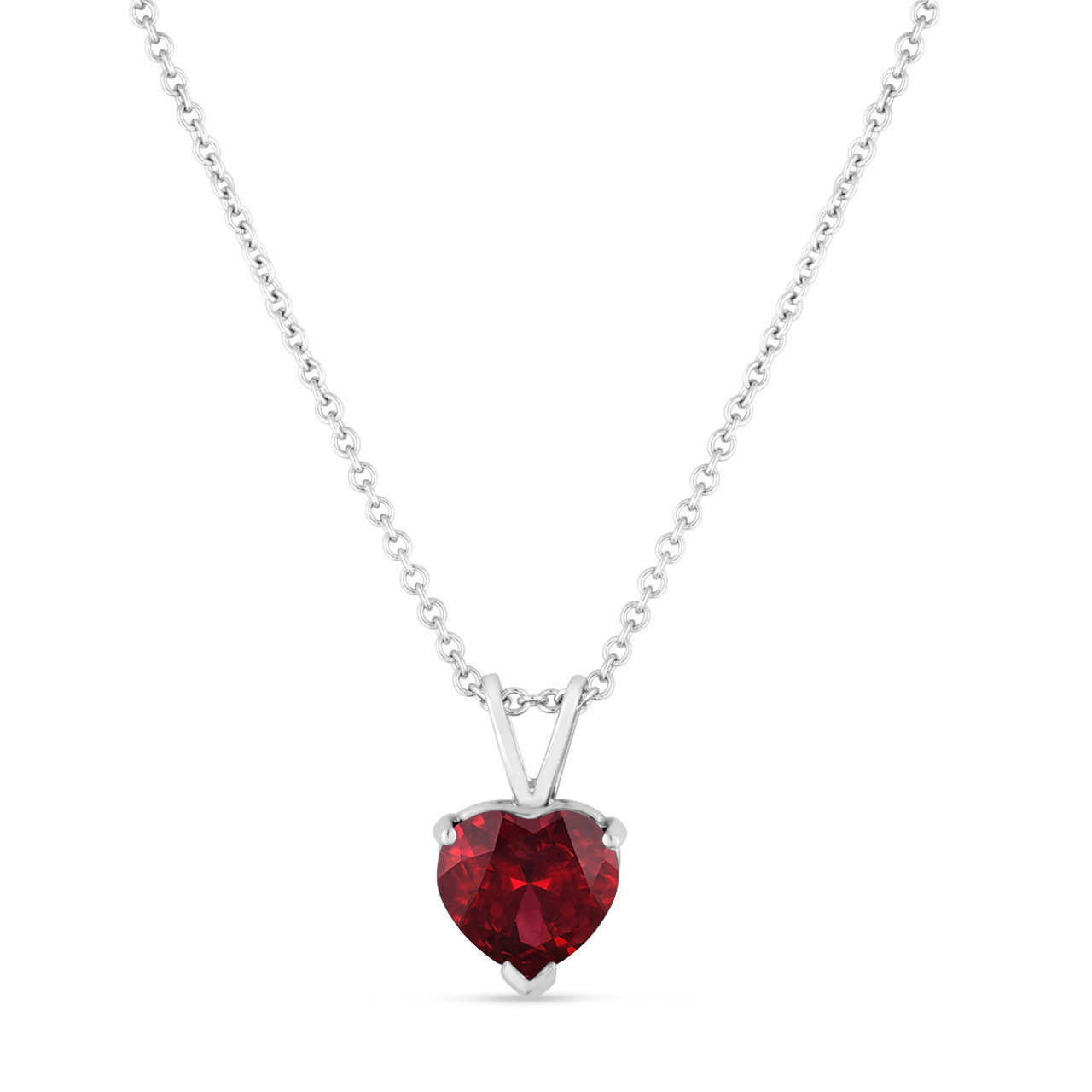 Order 14k Gold Ruby Gemstone Solitaire Heart Necklace By Chordia Jewels