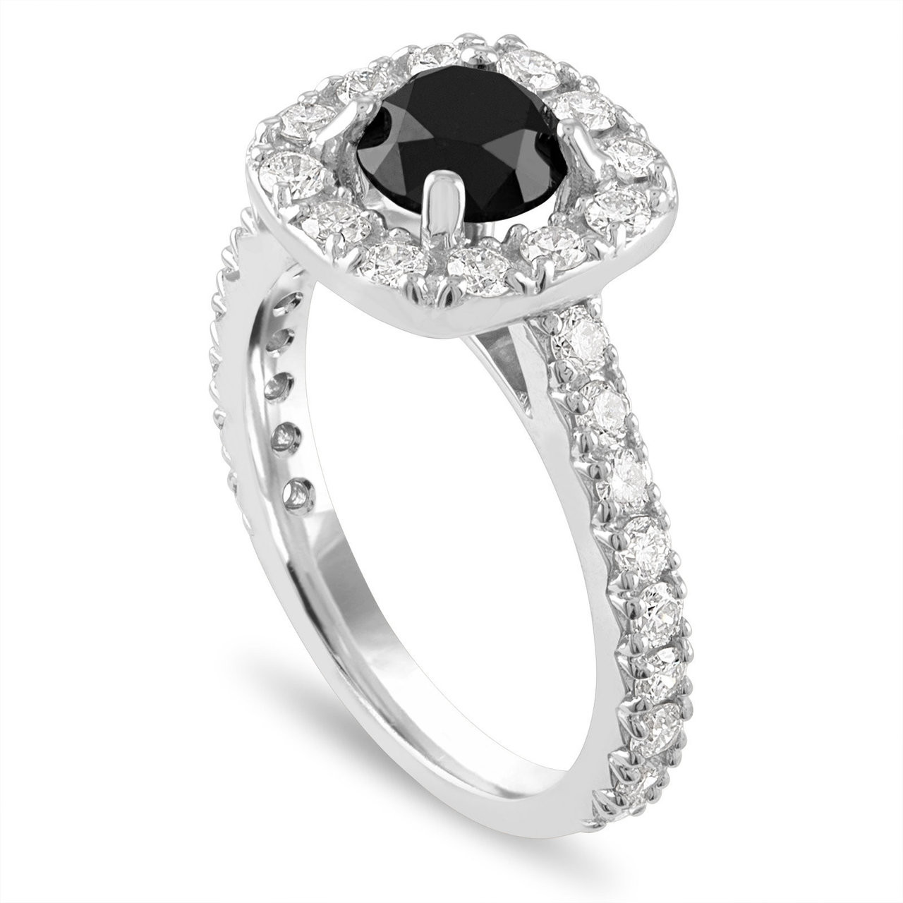 14K White Gold Mens Created Blue Star Sapphire 1/15 carat Diamond Ring