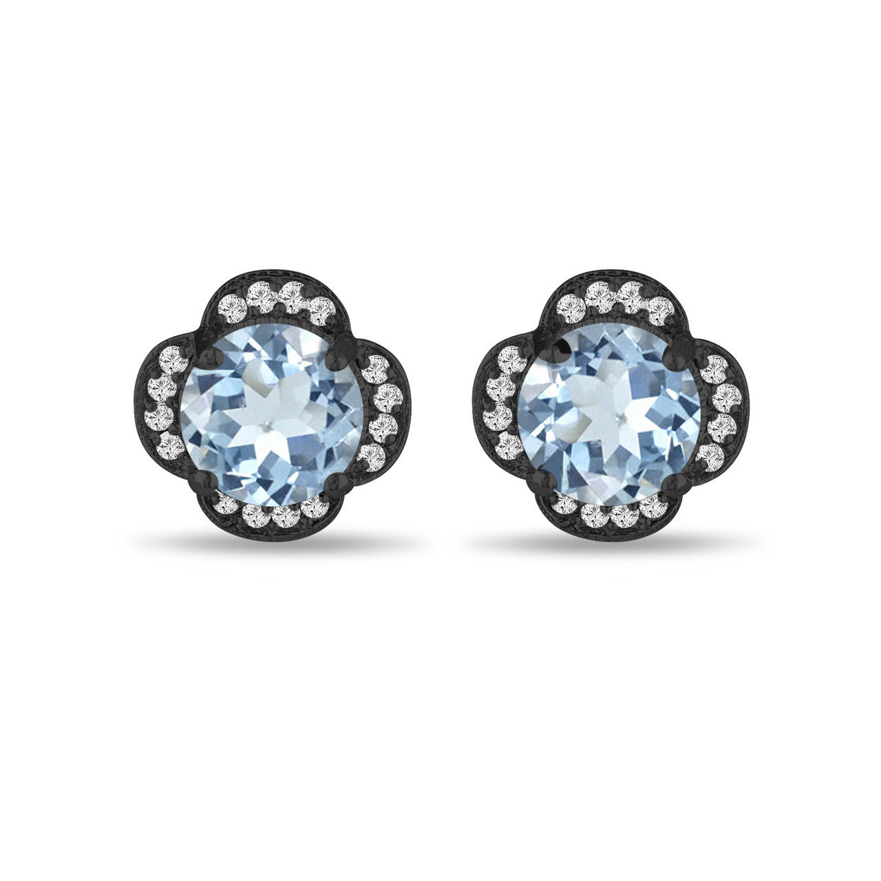 Aquamarine and Diamond Drop Leverback Earrings - Turgeon Raine