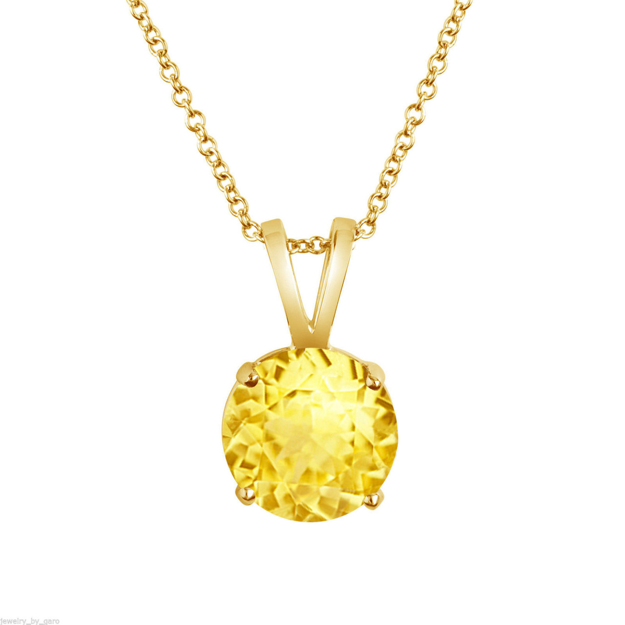 1½ct. Round Brilliant Pendant | Lightbox Jewelry White / 14K Yellow Gold