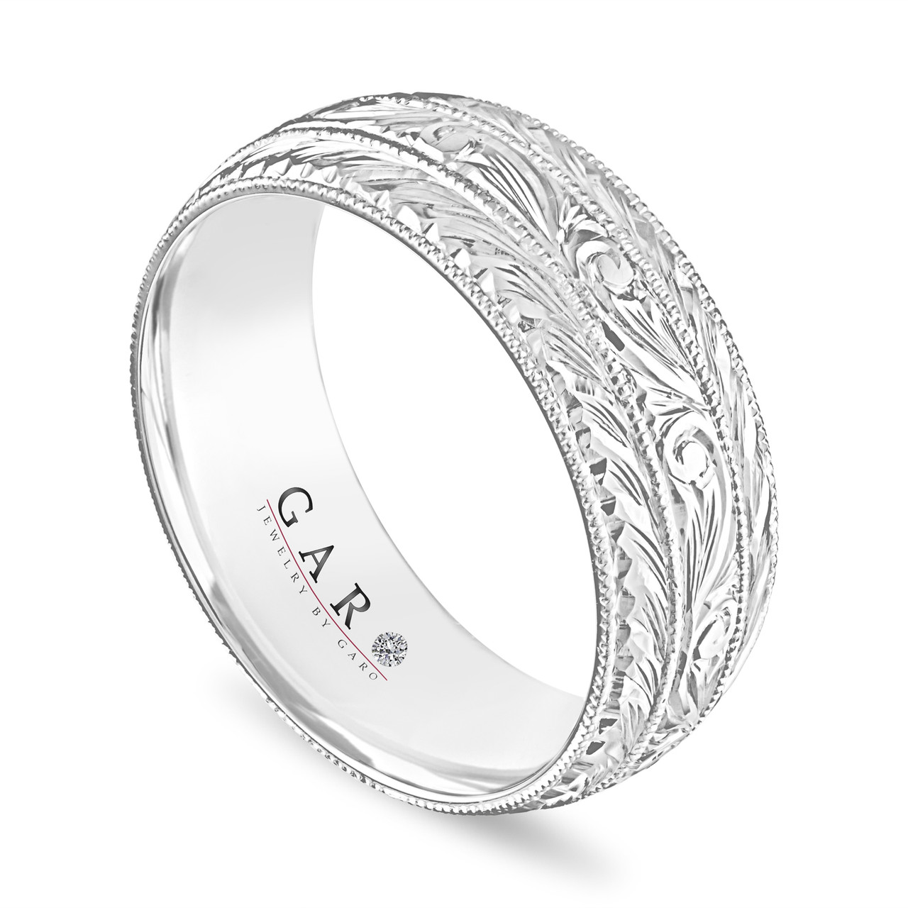 Unique Moissanite Engagement Rings 14K White Gold Ring Set 2Ct. Moissanite Rings  Unique Art Deco Bridal Ring Set - Camellia Jewelry